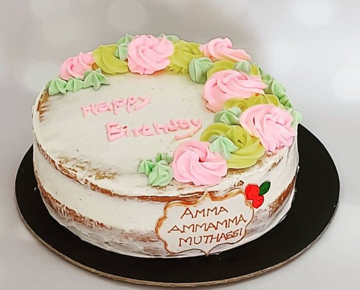 Semi Naked Vanilla buttercream cake